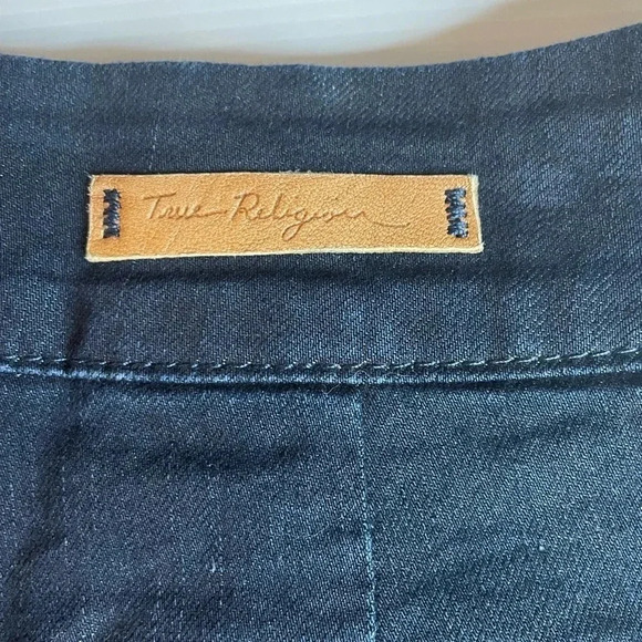 3 FOR $15 True Religion Dark Jean Mini Skirt Size 26 - Picture 4 of 8
